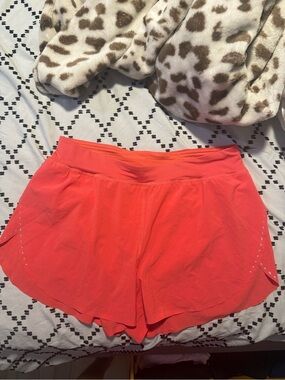 lululemon athletica Coral-Red Athletic Shorts